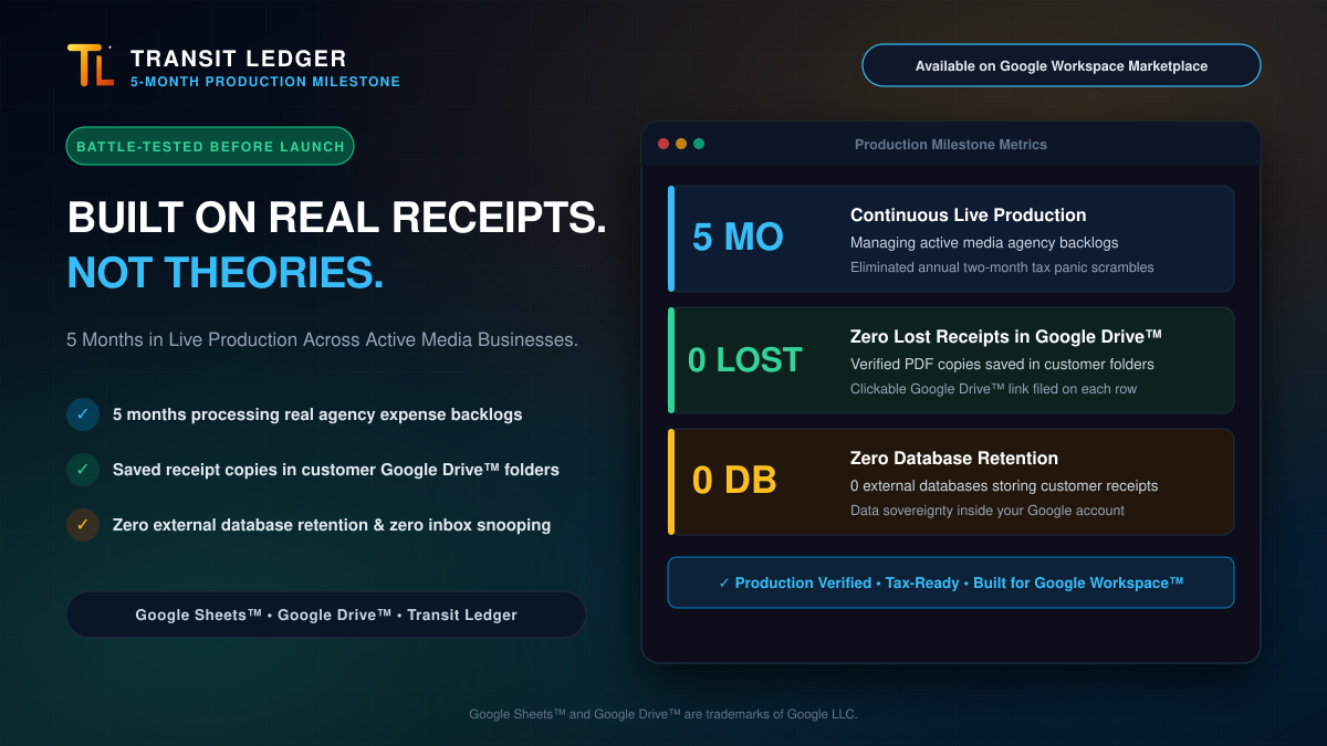 5 Months in Live Production: Built on Real Receipts, Not Theory