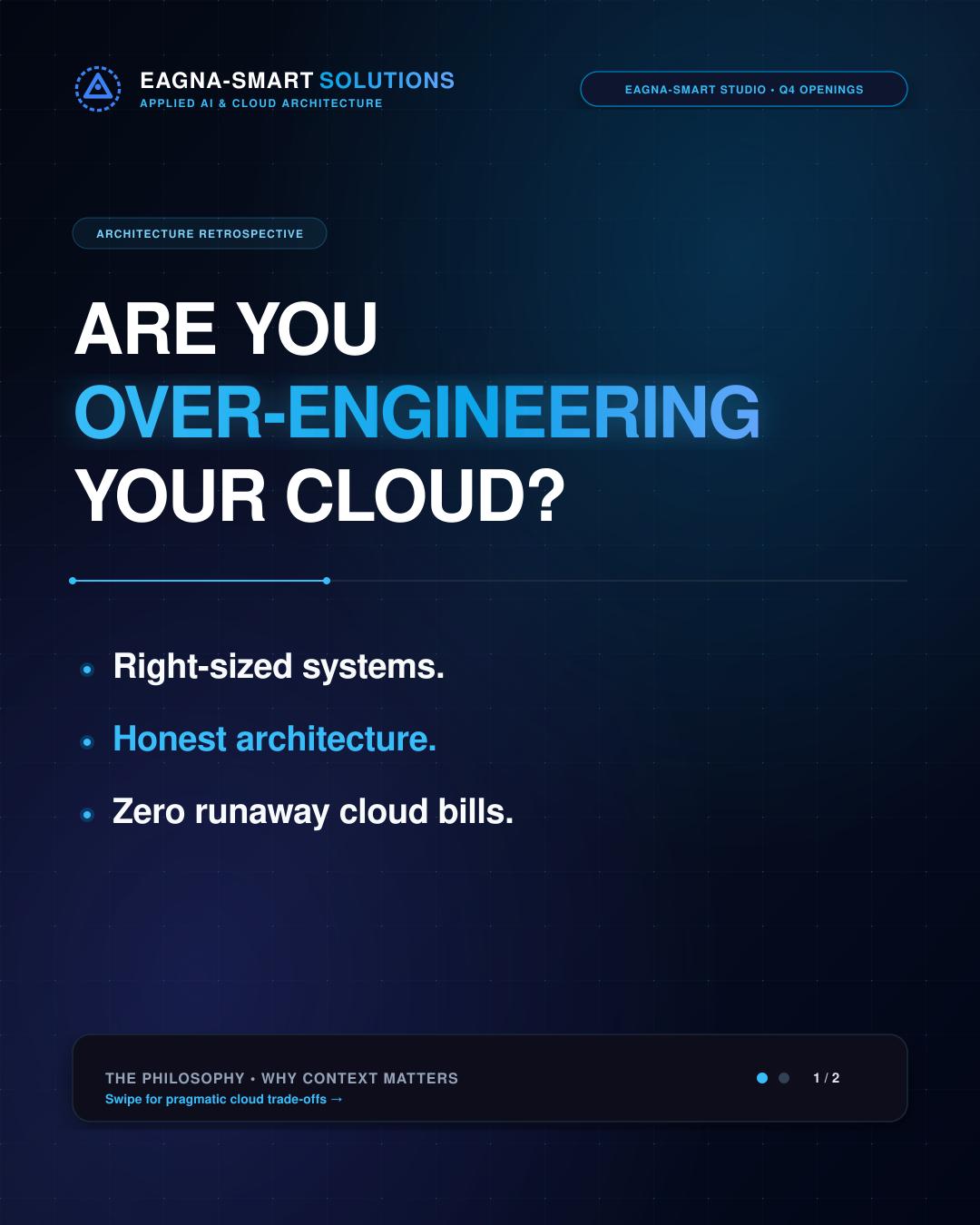 Are You Over-Engineering Your Cloud? Architectural Wisdom from 20 Days in Production - Slide 1