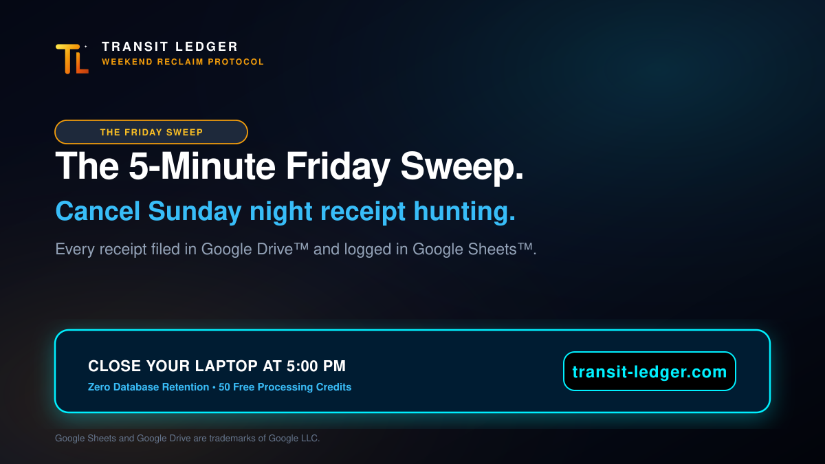 The 5-Minute Friday Sweep: Close This Week's Expenses Before 5:00 PM (And Cancel Sunday Night Receipt Hunting)