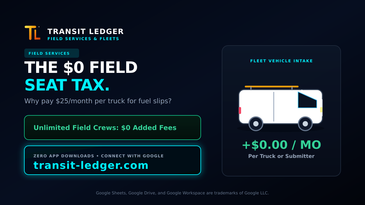 The $0 Field Seat Tax: Why Submitting Gas Slips Shouldn't Cost $25/Month Per Truck